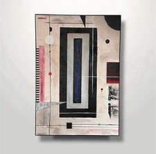 ‘Monolith’ Modern Contemporary Painting Mixed Media On Canvas By C.Brock