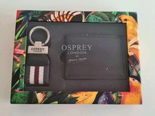 Osprey London By Graeme Ellisdon Leather Card Wallet & Keyring Boxed