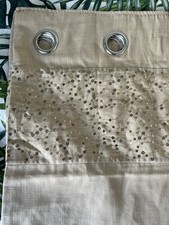 Next Gold Sequin Eyelet Curtains - Pair (approx 168 x 183cm) 