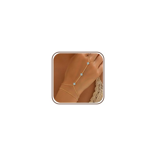 Gold hand chain bracelets - gold,