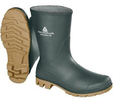 MENS SHORT CALF WELLINGTONS DELTA LADIES WELLIES RAIN MUCKER GREEN BOOTS SIZE UK