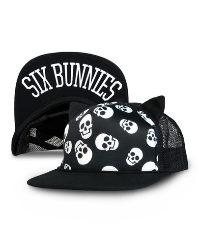 Six bunnies black white - bunnies,