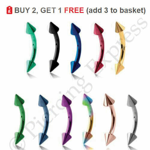 Curved eyebrow bar barbell - bar,