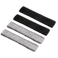 4Pcs 27.6" Badminton Tennis Racket Overgrip Cotton Towel Grip Black, Grey