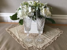 NEW WITHOUT BOX GALWAY CRYSTAL BRIDE AND GROOM TOASTING  GLASSES