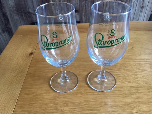 Staropramen pint glasses - pint,