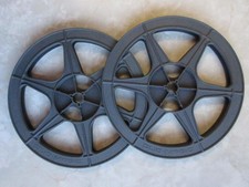 2x Super 8mm Plio-Magic Grey Plastic Spool Reel 400ft Capacity - Made in USA