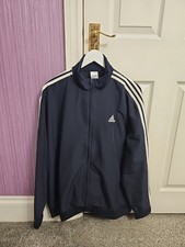 Men's Blue Adidas Originals Size Large Full Tracksuit Top and Bottom