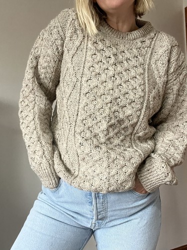 100 wool aran knit jumper - 100%,