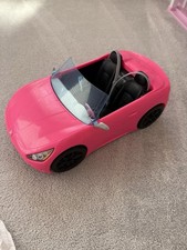 Barbie Pink Convertible 2-Seater Vehicle with Rolling Wheels