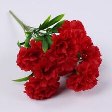 Artificial Carnation 11 Head Fake Flower Bush Bouquet Home Wedding decor
