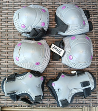 Crivit Elbow Wrist Knee Pads Guards Protective Gear 6-Set For Kids in carry bag