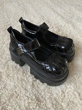 mary jane chunky platform shoes size 5 retro alt alternative emo goth grunge 90s