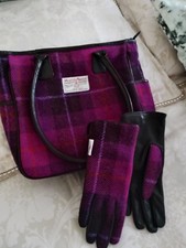 Harris Tweed Cerise Tartan And
