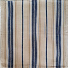 Pottery Barn Navy Cream Striped Cotton & Linen Cushion/Pillow Cover NWOT 18 x18"