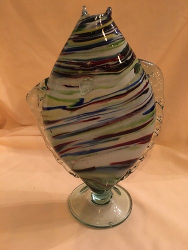 Vintage mid century glass - glass, fish