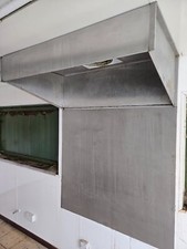 commercial kitchen extractor hood, ducting with fan.