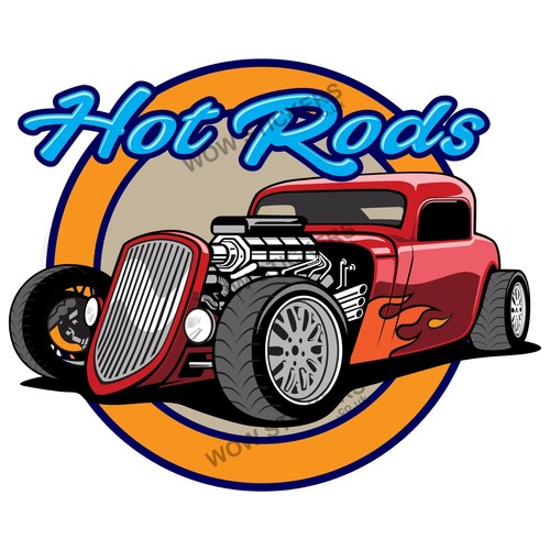 Car sticker hot rods - car, decal