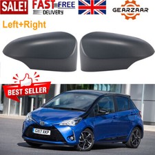 One Pair DOOR WING MIRROR COVER CAP CASING For TOYOTA YARIS 2012-2020 UK SELLER