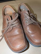 Clarks Mens Shoes FLEXLIGHT EXTRA WIDE UK-7.5 H EU-43 W Minimal Wear Brown Smart