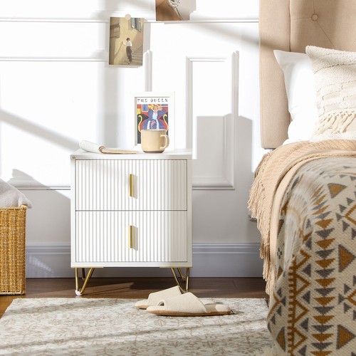 Small bedside table fluted - small,