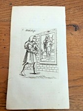 original 1750 small woodcut by