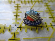 Signed D&F SILVER Enamel Charm