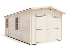 Wooden Garage Workshop Log Cabin Kit Deore 10 x 18 Car Storage Shed DIY