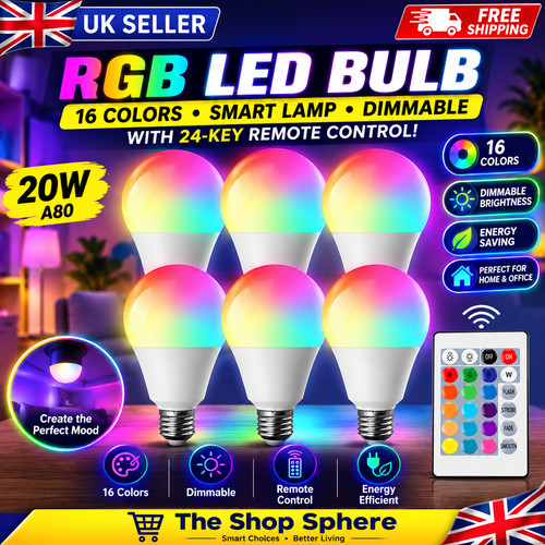 Rgb led bulb colors e27 - 16,
