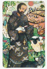 Saint francis prayer card - saint,