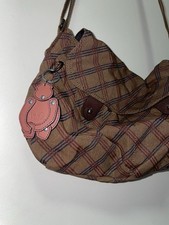 Kipling Plaid Brown Bag Gravy Brown Crossbody