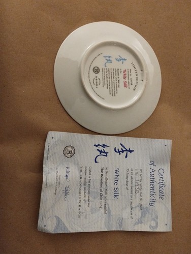 Decorative plate white silk - plate,