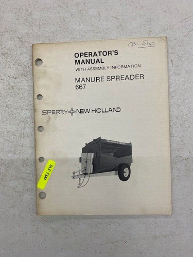 New holland sperry 667 - 667, manure