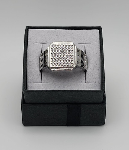 Men silvertone rhinestones - men’s,