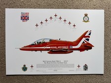 Raf red arrows 2017 signed - red,