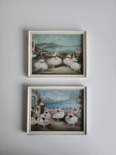 2x Small Vintage Prints Ballerina Dancers