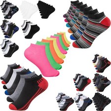 6 Pairs Men’s Trainer Socks Cotton Funky Low Cut Ankle Active Sports Shoes Liner