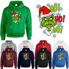 Grinch Angry Mens Hoodie Xmas