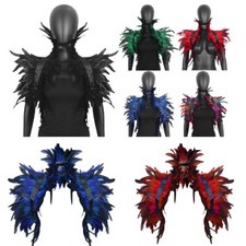 Gothic Natural Feather Collar