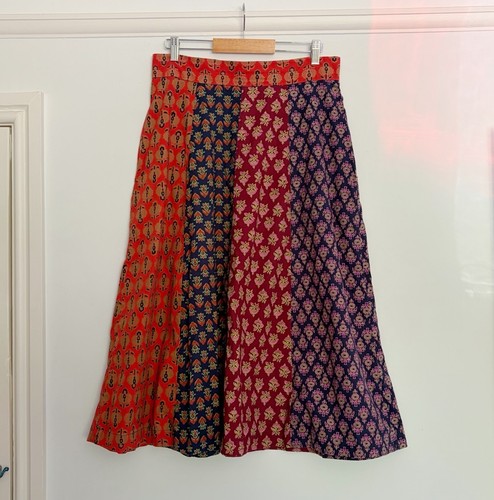 Toast midi skirt block - block, print