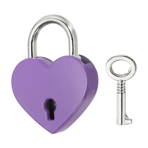 Mini heart lock with key - heart,