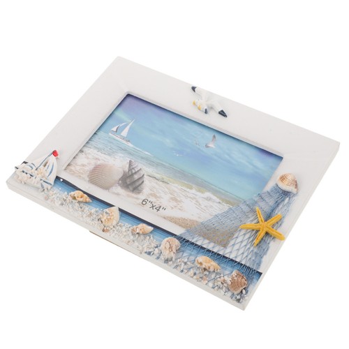 Beach picture frame wooden - beach,