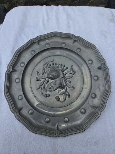 Antique pewter dish - antique,