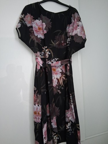 Black floral dress - floral,