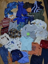 #493💙Huge Bundle Of Baby Boy Clothes 12-18months NEXT GEORGE DECATHLON H&M MICK