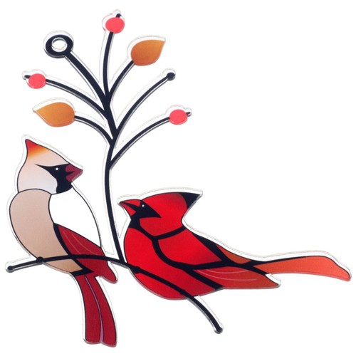 Glass bird hanging decoration - glass,