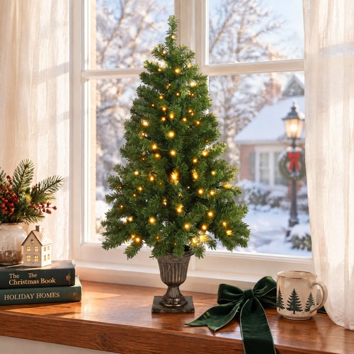 4ft pre lit artificial - 4ft, pre-lit