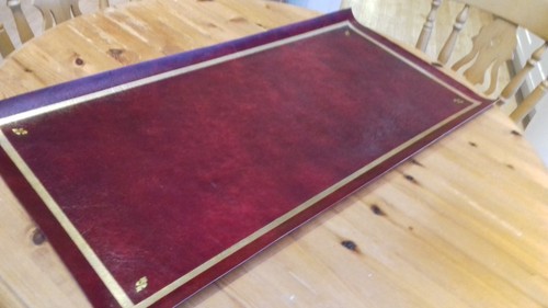 Antique desk leather bespoke - antique, leather,