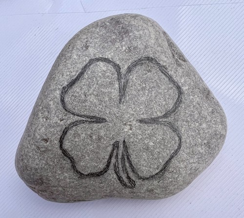 Door stop engraved river - door,