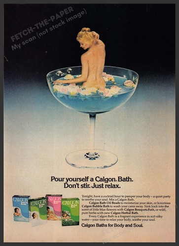 Calgon bath 1970s print - calgon,